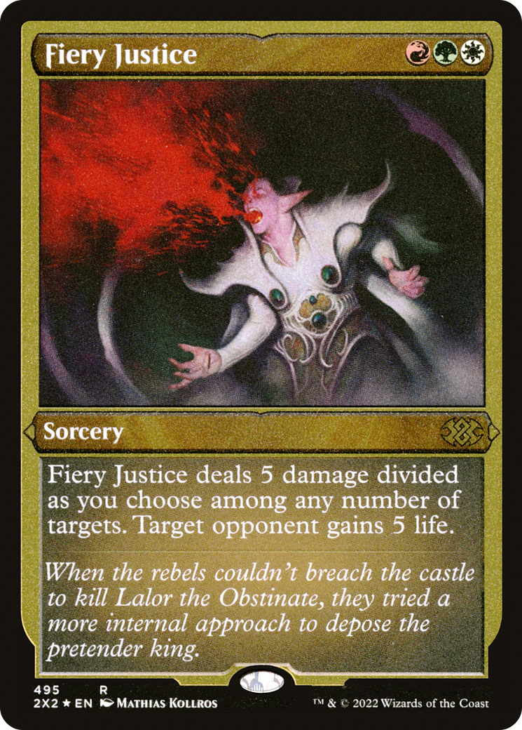 Fiery Justice (2X2-495) [Double Masters 2022] Etched Foil