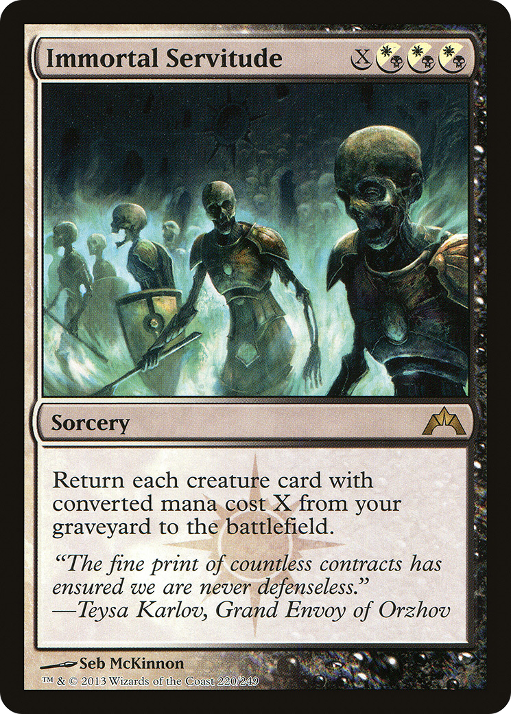 Immortal Servitude (GTC-220) [Gatecrash]
