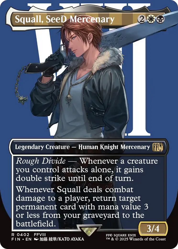 Squall, SeeD Mercenary (Borderless) (FIN-402) [FINAL FANTASY] (Borderless) Foil