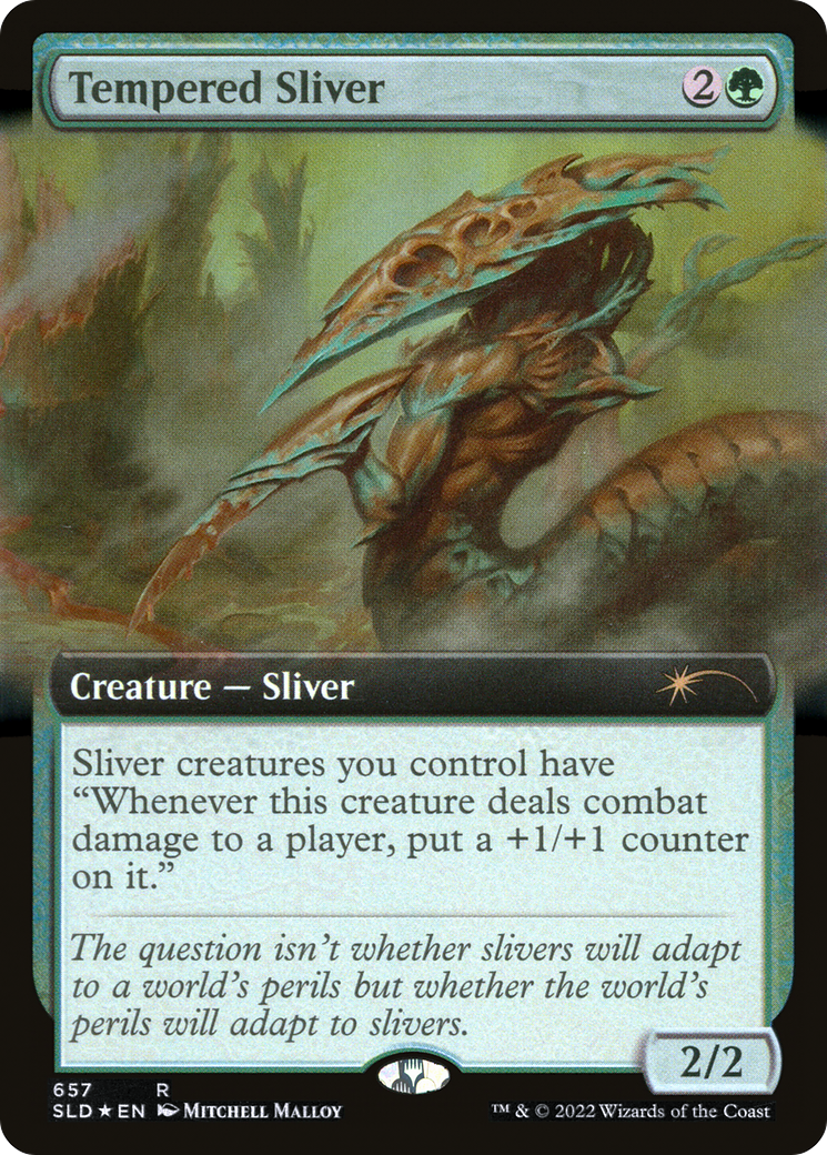 Tempered Sliver (SLD-657) [Secret Lair Drop]: (Extended Art) Foil