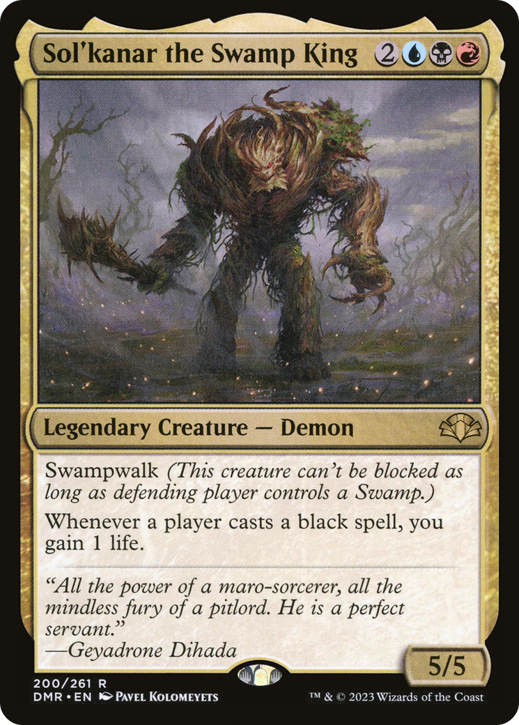 Sol'kanar the Swamp King (DMR-200) [Dominaria Remastered]