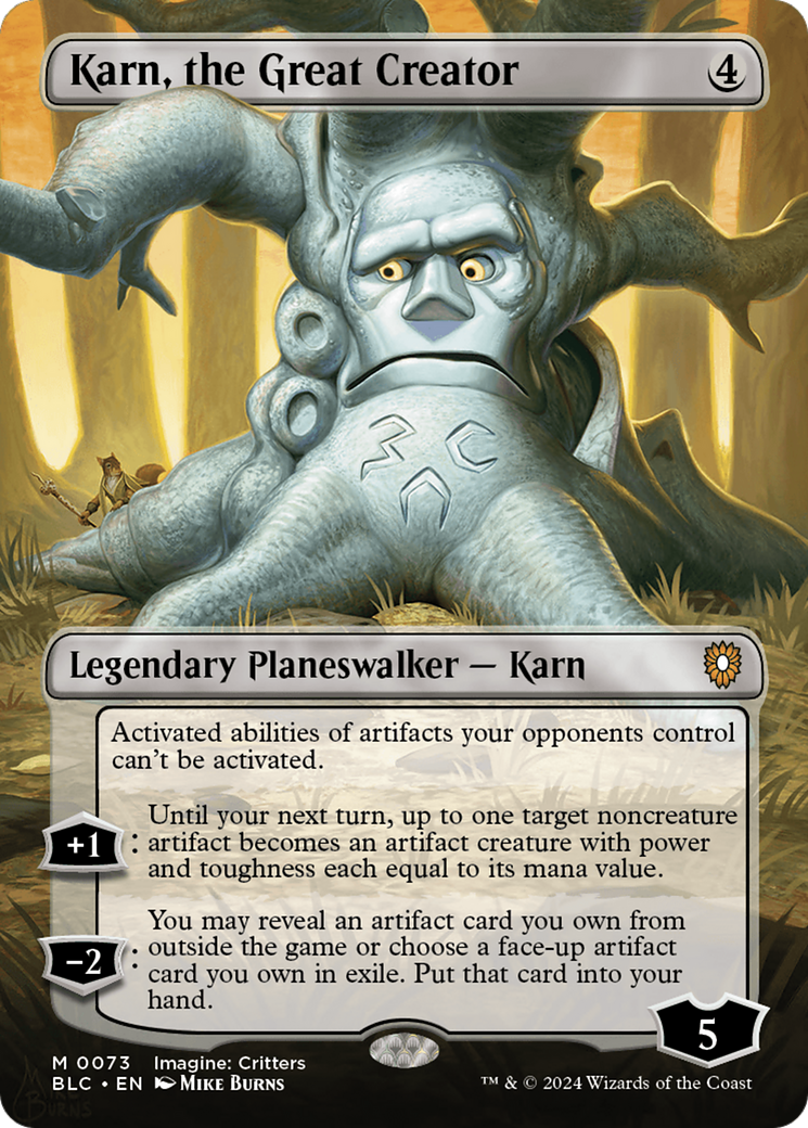 Karn, the Great Creator (BLC-073) [Bloomburrow Commander] (Borderless)