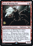 Fear of Missing Out (PRE-136S) [Duskmourn: House of Horror Promos]: (enchantment) Foil