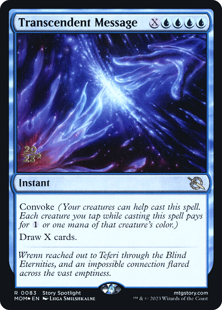 Transcendent Message (PRE-83S) [March of the Machine Promos] Foil