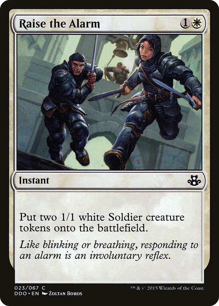 Raise the Alarm (DDO-023) [Duel Decks: Elspeth vs. Kiora]