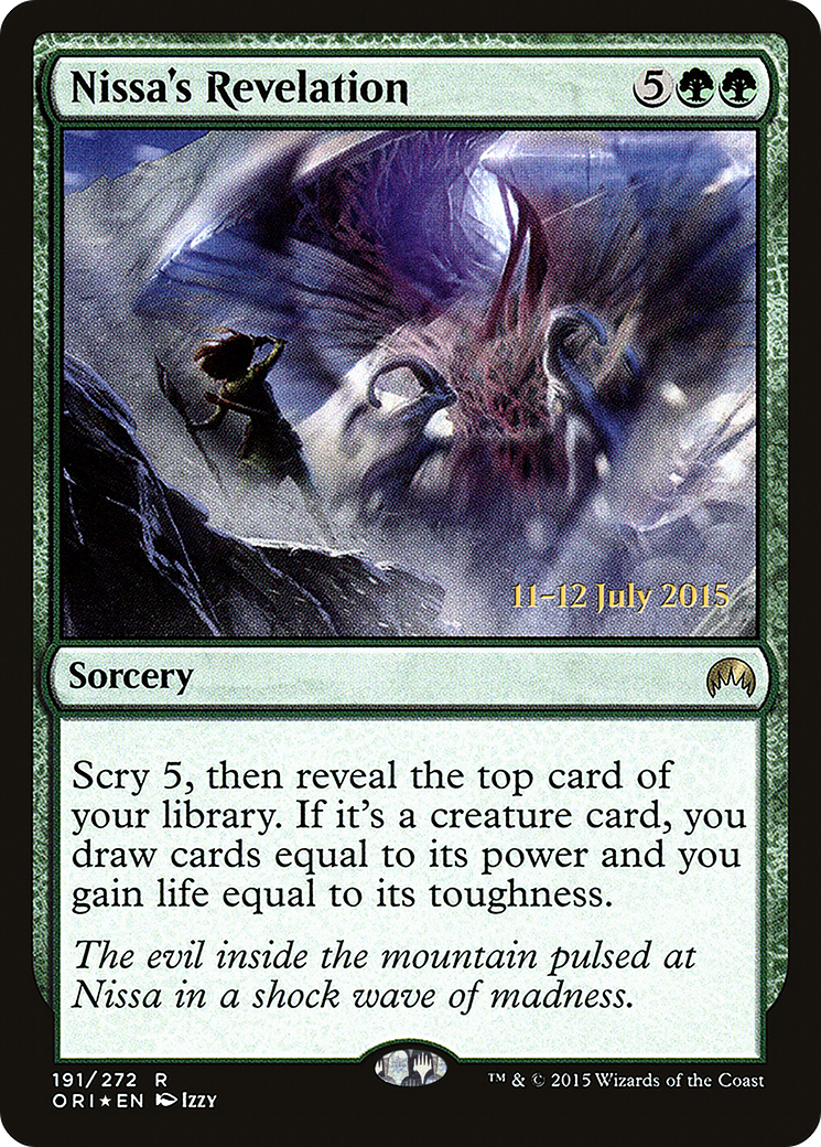 Nissa's Revelation (PRE-191S) [Magic Origins Promos] Foil