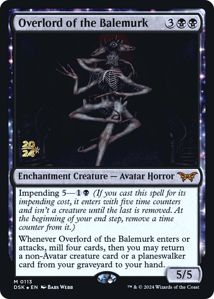 Overlord of the Balemurk (PRE-113S) [Duskmourn: House of Horror Promos]: (enchantment) Foil