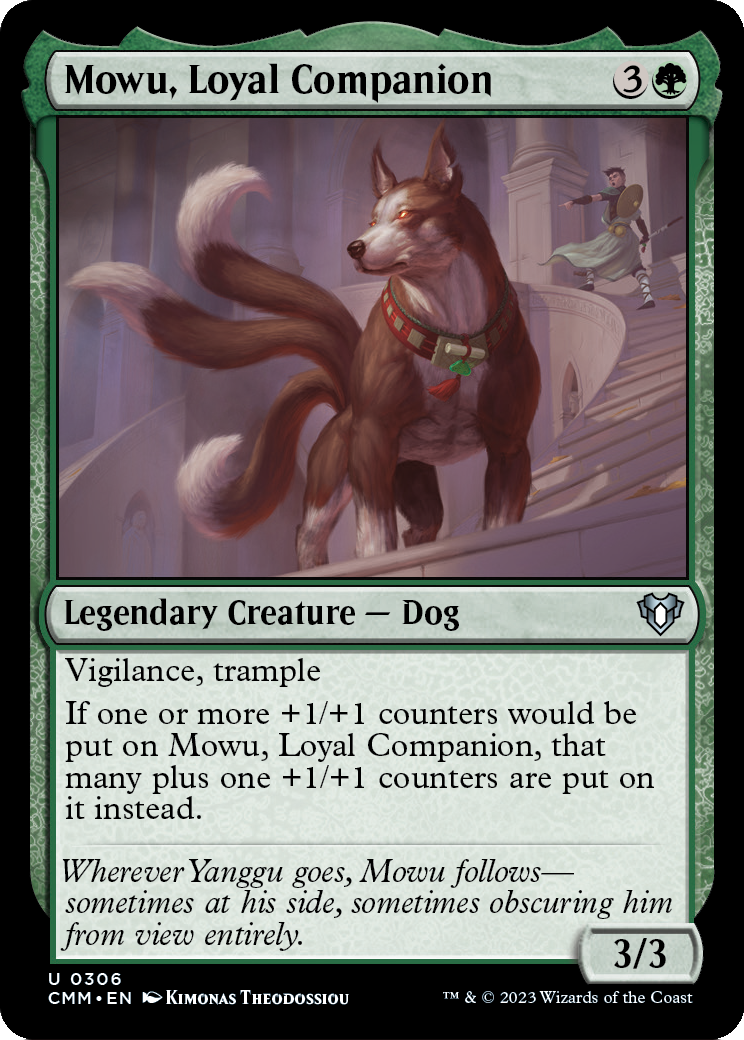 Mowu, Loyal Companion (CMM-306) [Commander Masters] Foil