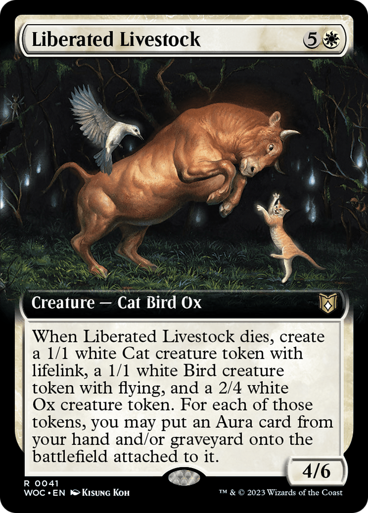 Liberated Livestock (WOC-041) [Wilds of Eldraine Commander]: (Extended Art)