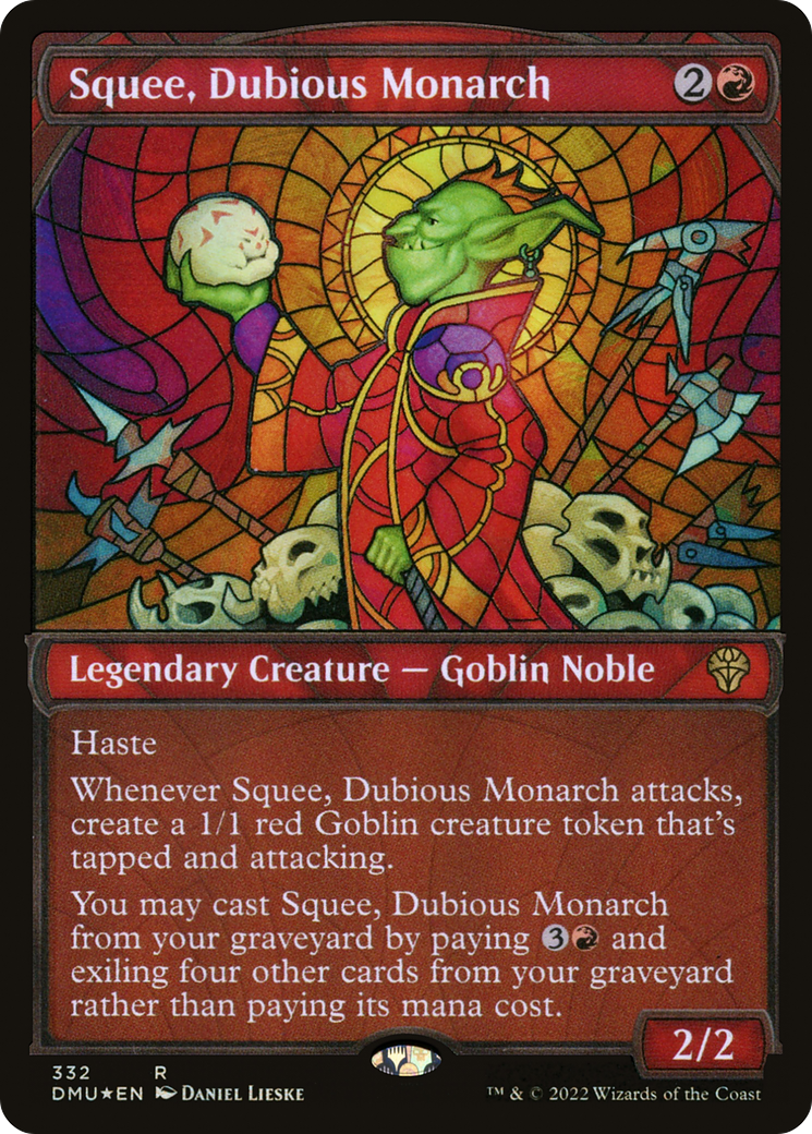 Squee, Dubious Monarch (Textured Foil) (DMU-332) (Showcase) [Dominaria United] Foil