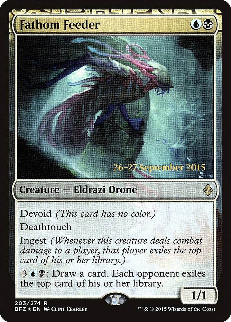 Fathom Feeder (PRE-203S) [Battle for Zendikar Promos] Foil