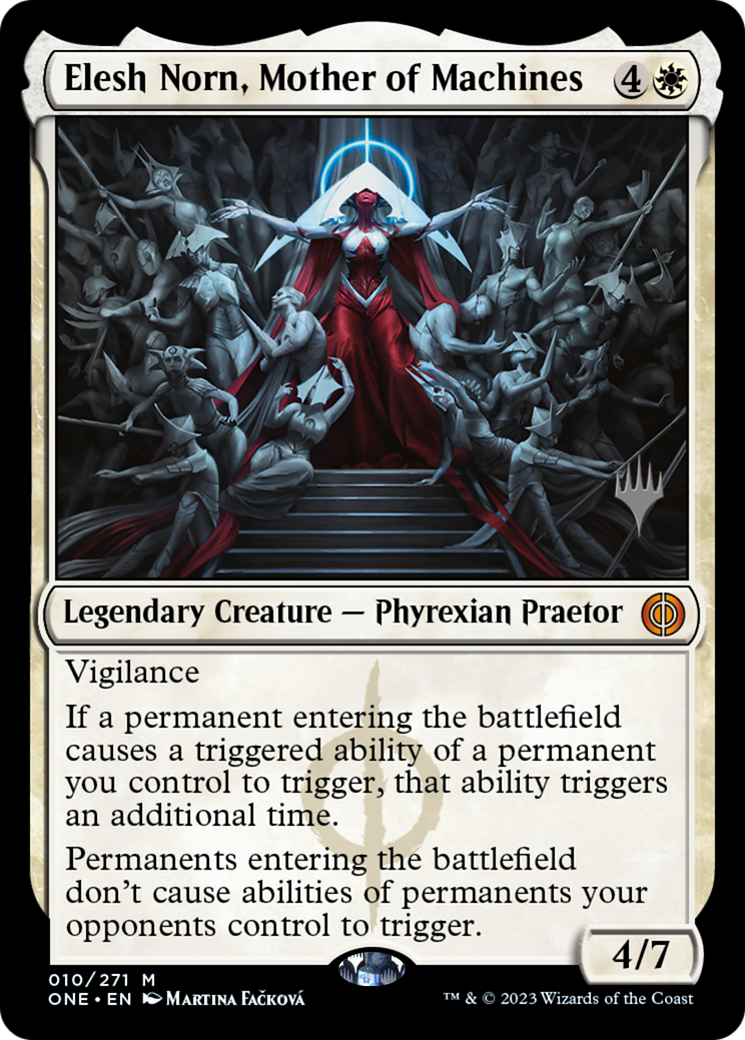 Elesh Norn, Mother of Machines (PPONE-010) [Promo Pack: Phyrexia: All Will Be One Promos]