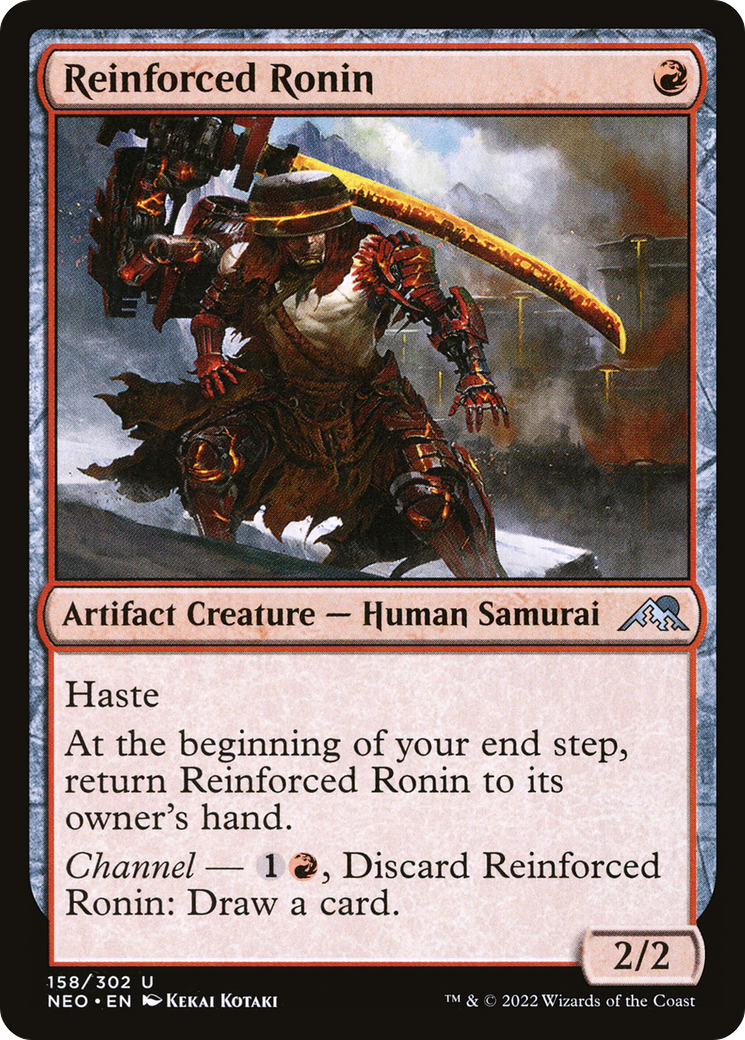 Reinforced Ronin (NEO-158) [Kamigawa: Neon Dynasty] Foil