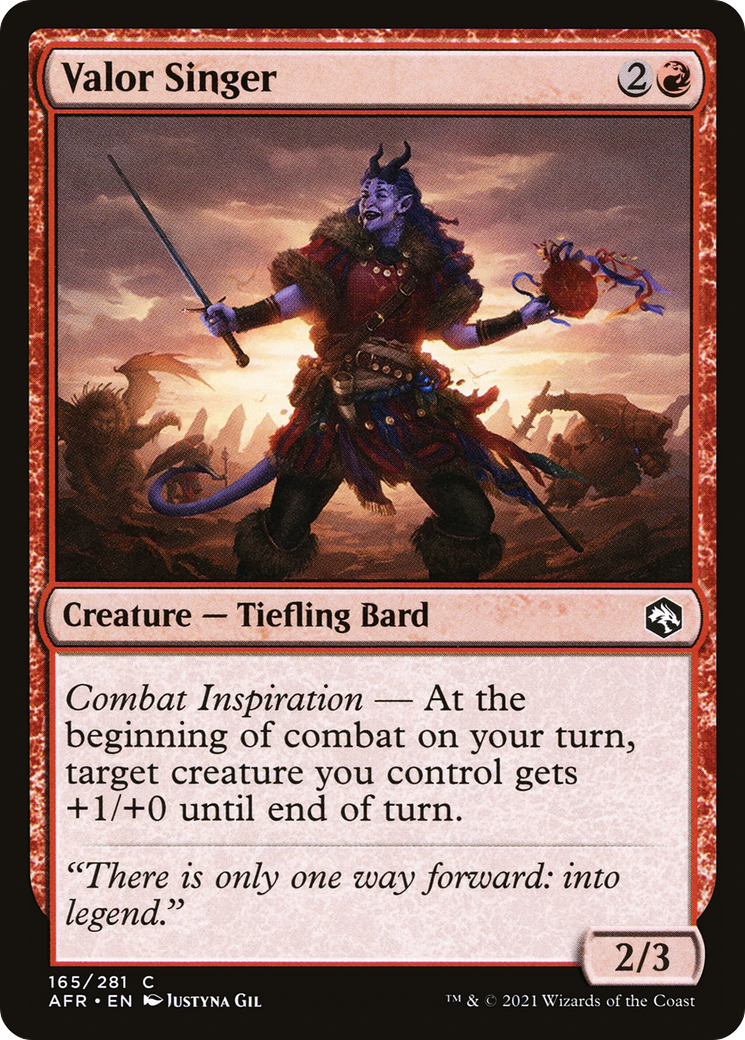 Valor Singer (AFR-165) [Adventures in the Forgotten Realms] Foil