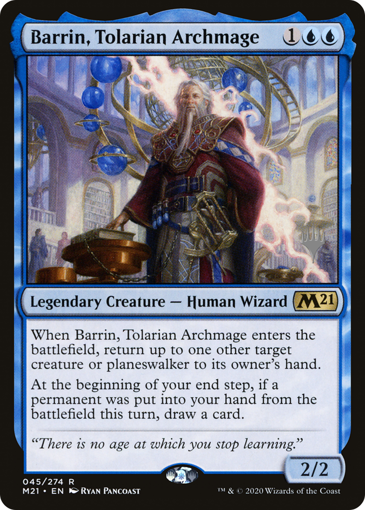 Barrin, Tolarian Archmage (PPM21-45P) [Core Set 2021 Promos] Foil