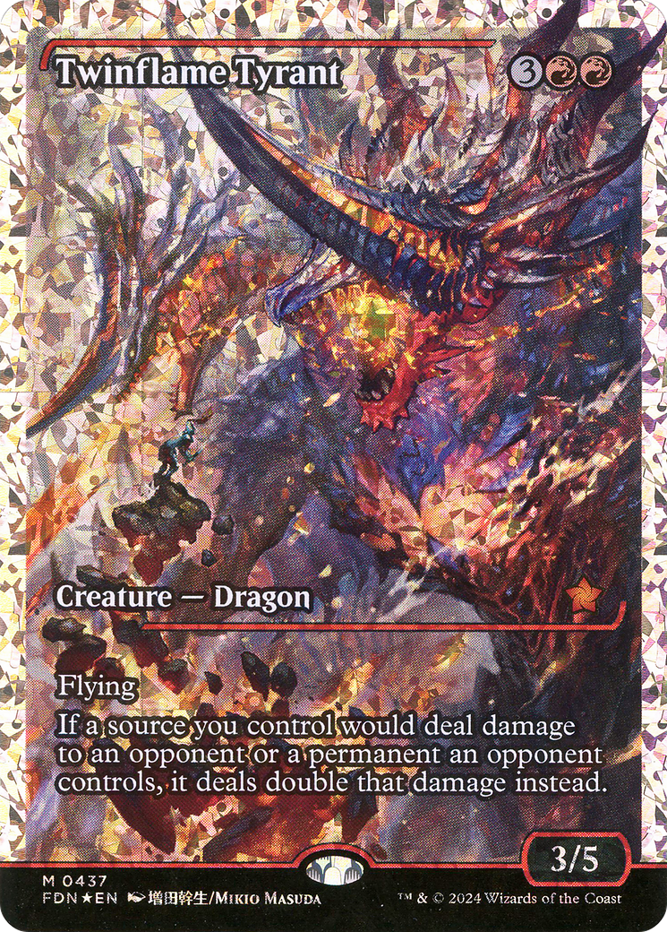 Twinflame Tyrant (FDN-437) [Foundations]: (Showcase) Foil