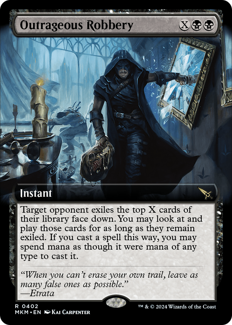 Outrageous Robbery (MKM-402) [Murders at Karlov Manor]: (Extended Art) Foil