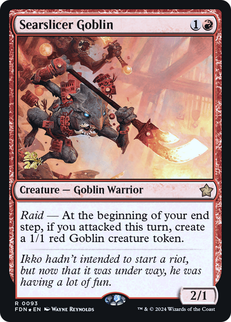 Searslicer Goblin (PRE-93S) [Foundations Promos] Foil