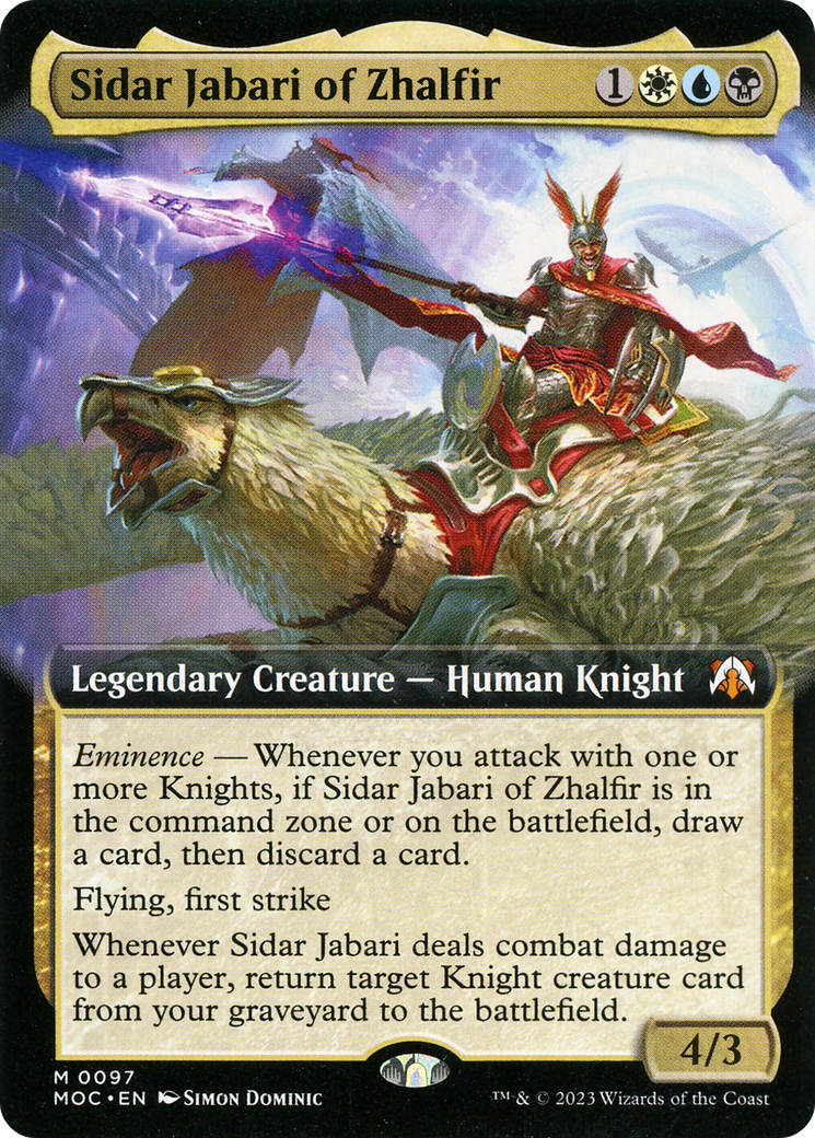 Sidar Jabari of Zhalfir (MOC-097) [March of the Machine Commander]: (Extended Art)
