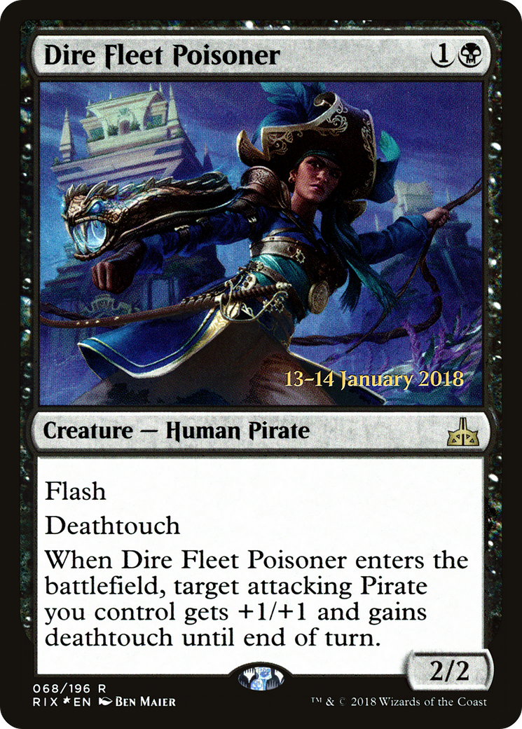 Dire Fleet Poisoner (PRE-68S) [Rivals of Ixalan Promos] Foil