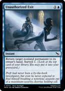 Unauthorized Exit (MKM-074) [Murders at Karlov Manor] Foil