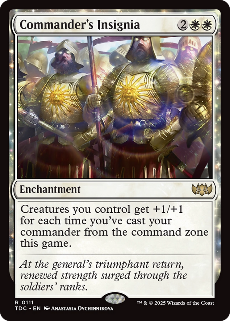 Commander's Insignia (TDC-111) [Commander: Tarkir: Dragonstorm]: (enchantment)