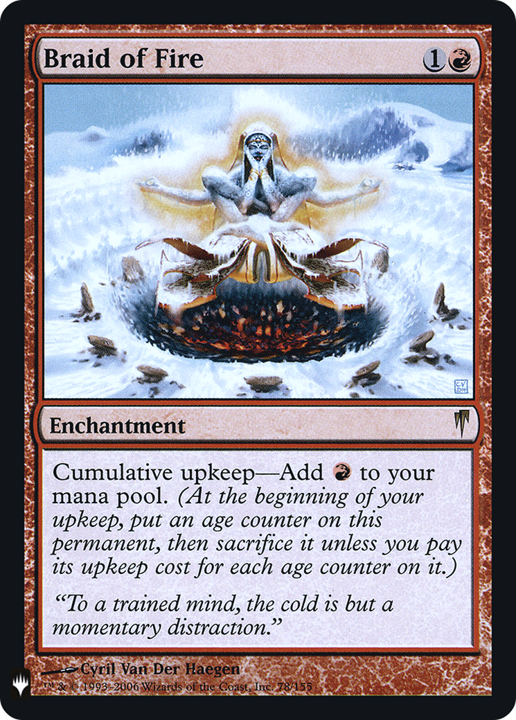 Braid of Fire (LIST-CSP-78) [The List] Foil