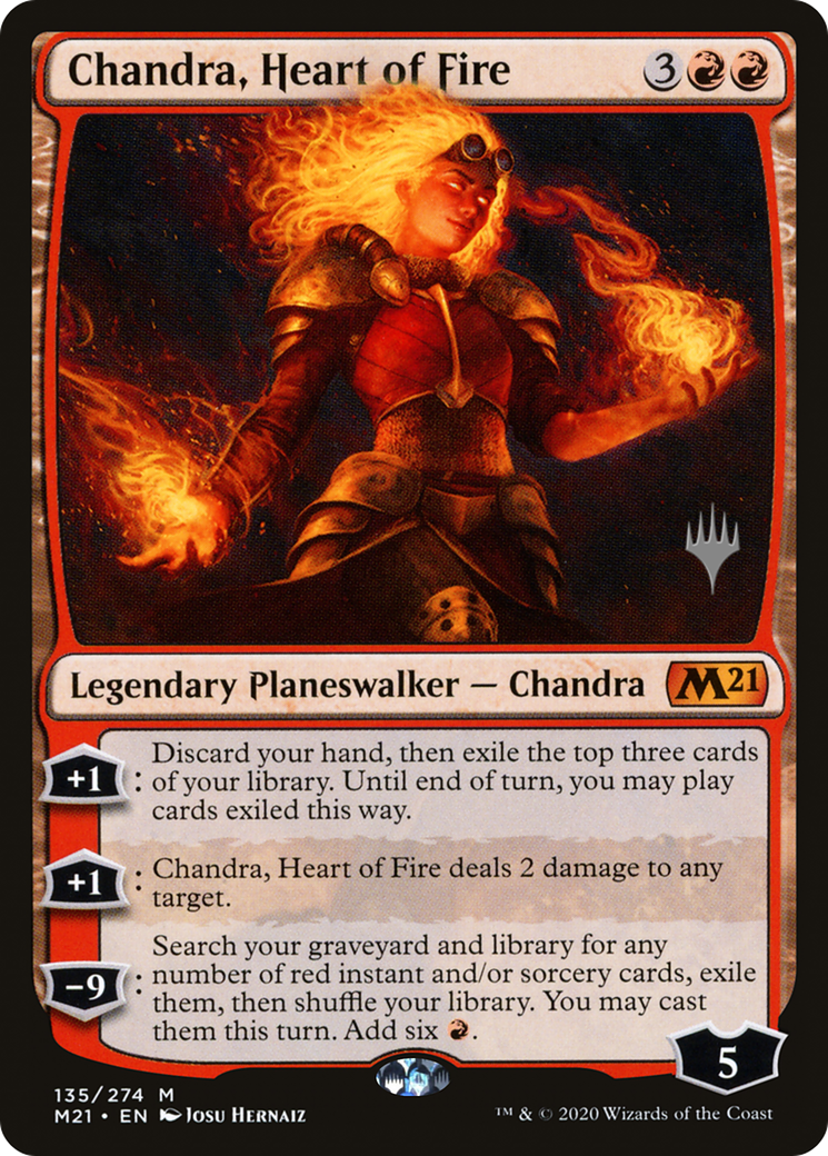Chandra, Heart of Fire (PPM21-135P) [Core Set 2021 Promos] Foil