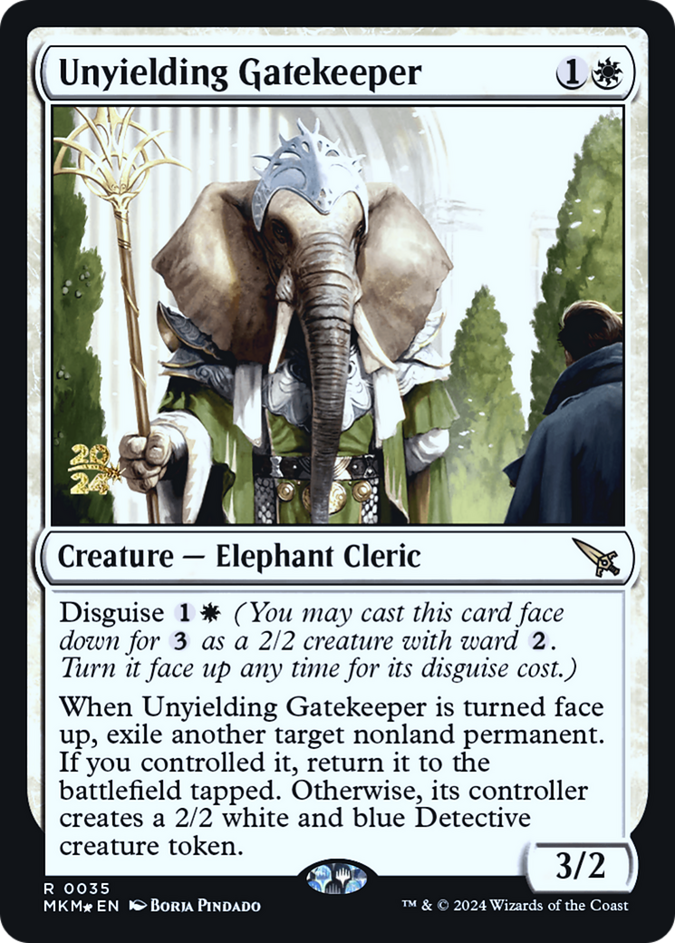 Unyielding Gatekeeper (PRE-35S) [Murders at Karlov Manor Promos] Foil
