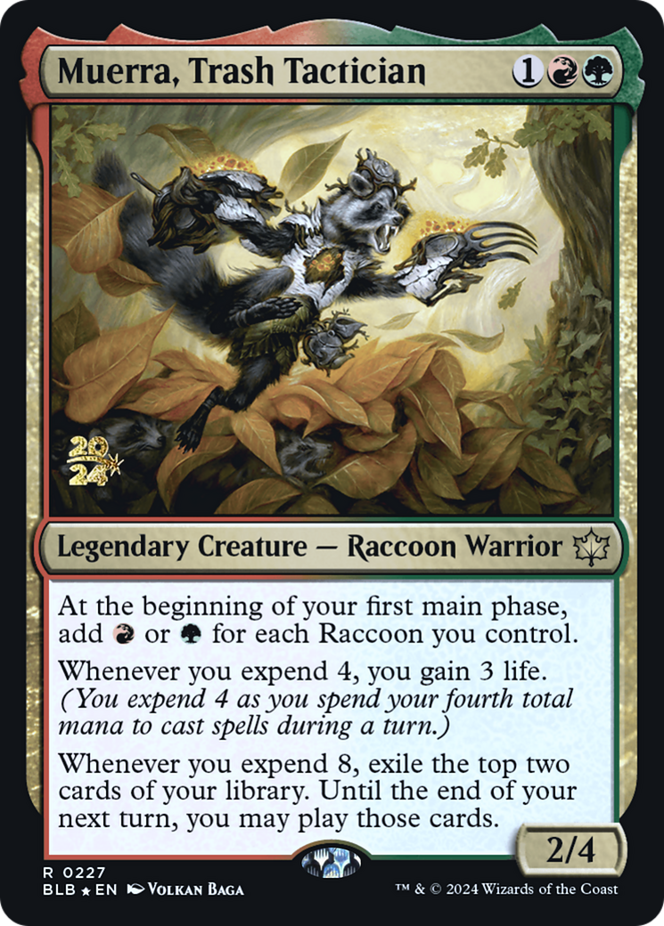 Muerra, Trash Tactician (PRE-227S) [Bloomburrow Promos] Foil