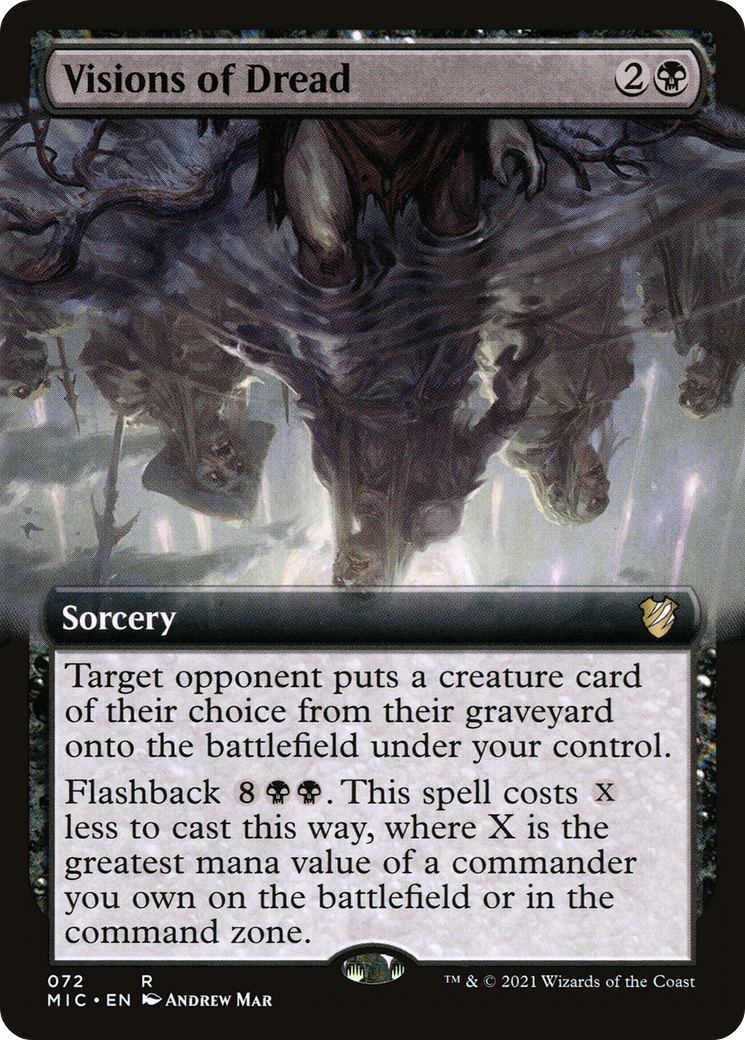 Visions of Dread (MIC-072) [Midnight Hunt Commander]: (Extended Art)