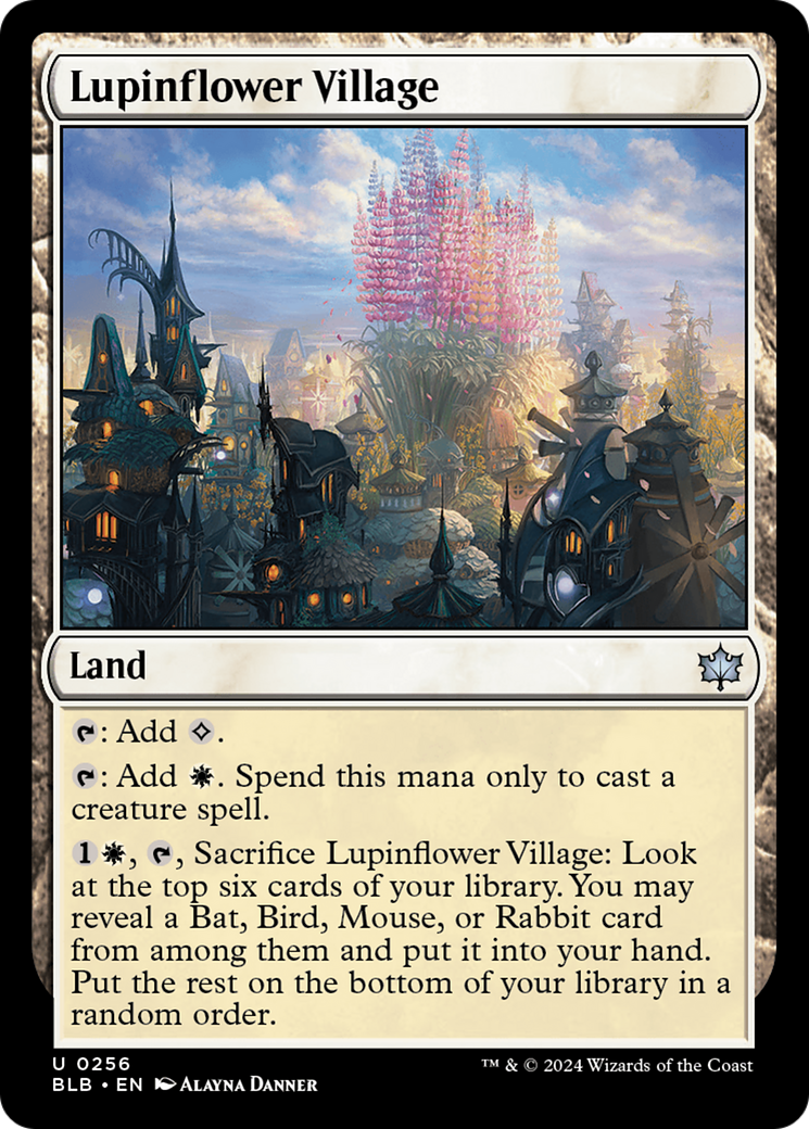 Lupinflower Village (BLB-256) [Bloomburrow] Foil