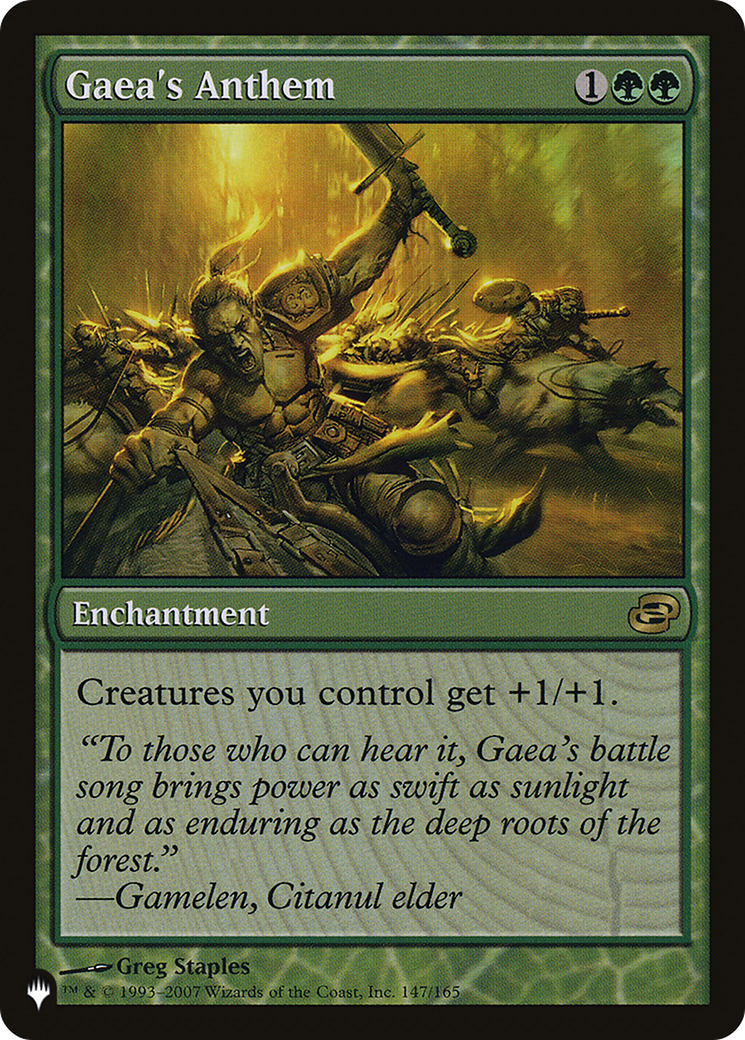 Gaea's Anthem (LIST-PLC-147) (Colorshifted) [The List]
