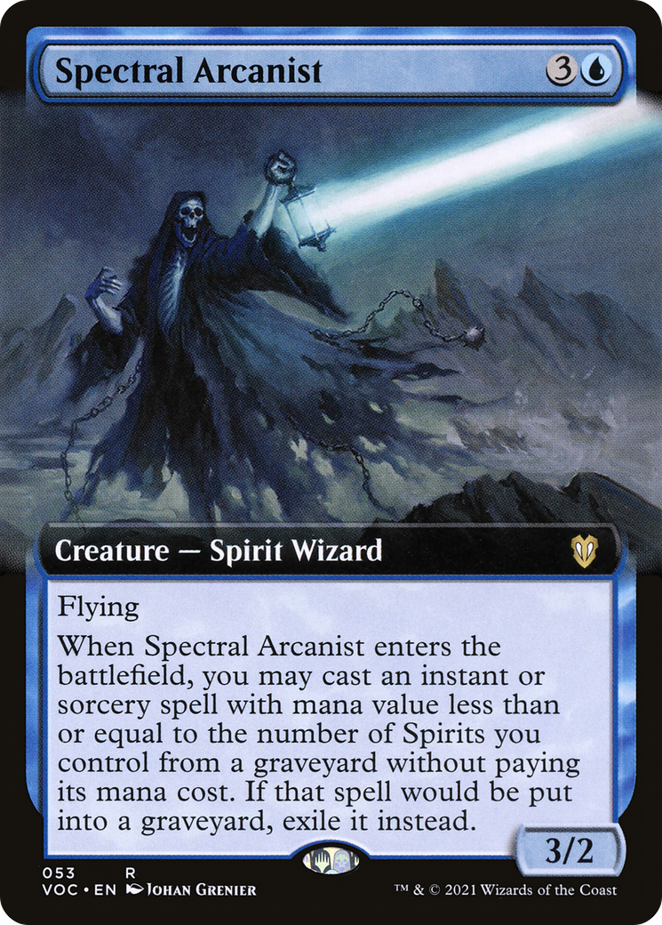 Spectral Arcanist (VOC-053) [Crimson Vow Commander]: (Extended Art)