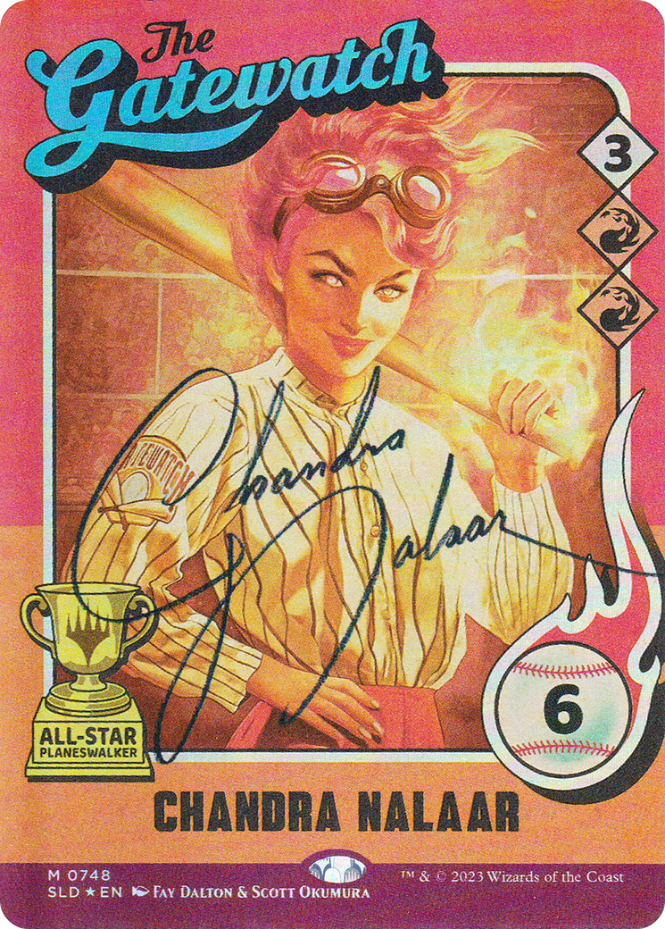 Chandra Nalaar (SLD-748) (Autographed) (Borderless) [Secret Lair Drop] Foil