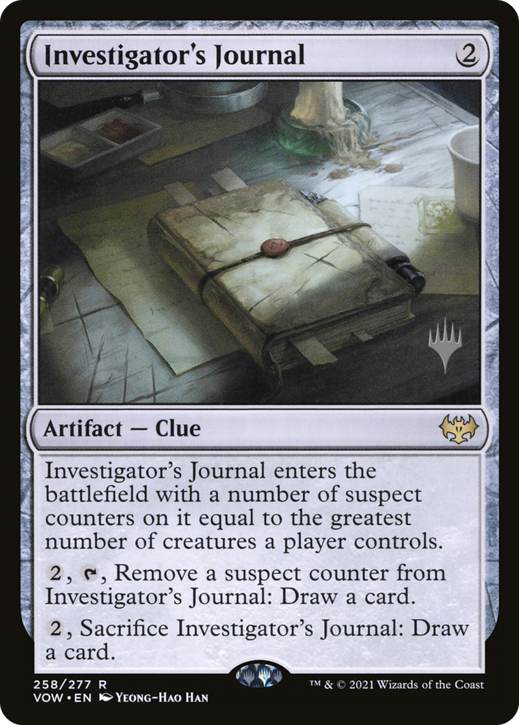 Investigator's Journal (PPNEO-258P) [Innistrad: Crimson Vow Promos] Foil