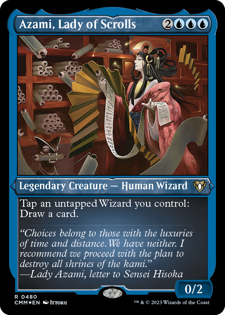 Azami, Lady of Scrolls (CMM-480) [Commander Masters] Etched Foil