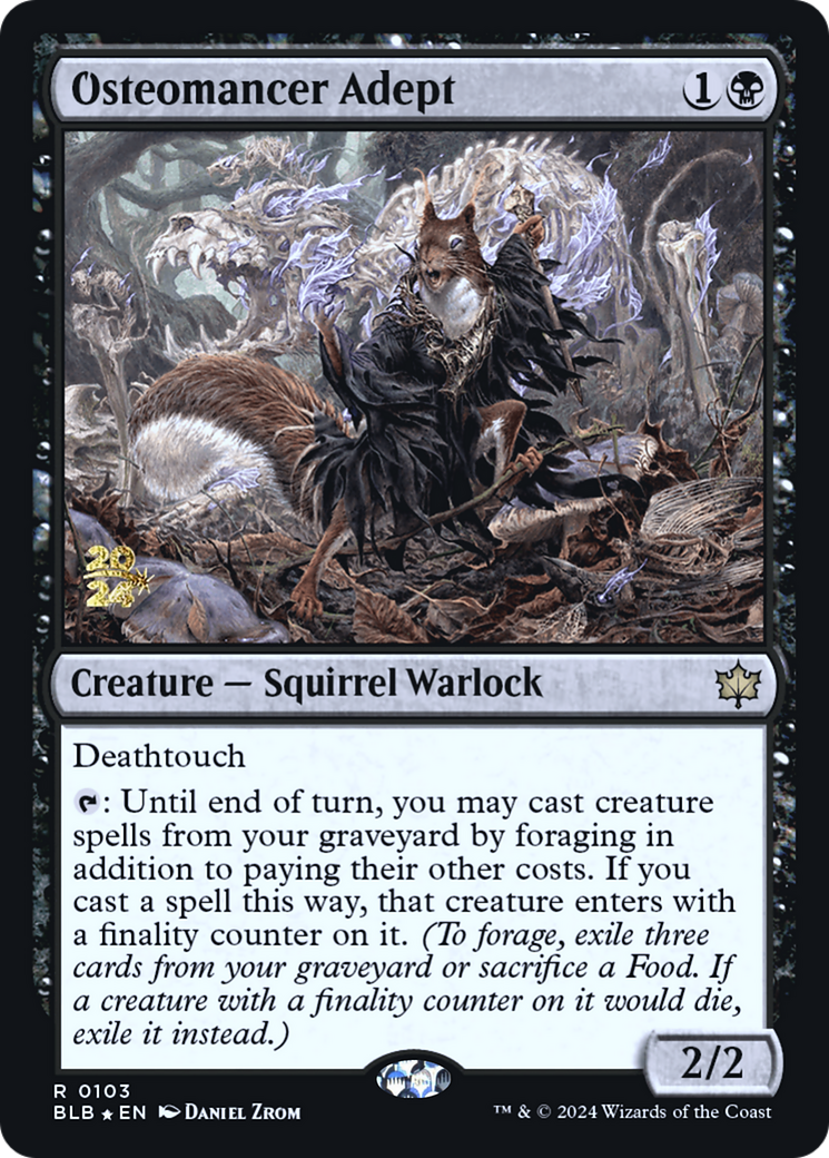 Osteomancer Adept (PRE-103S) [Bloomburrow Promos] Foil