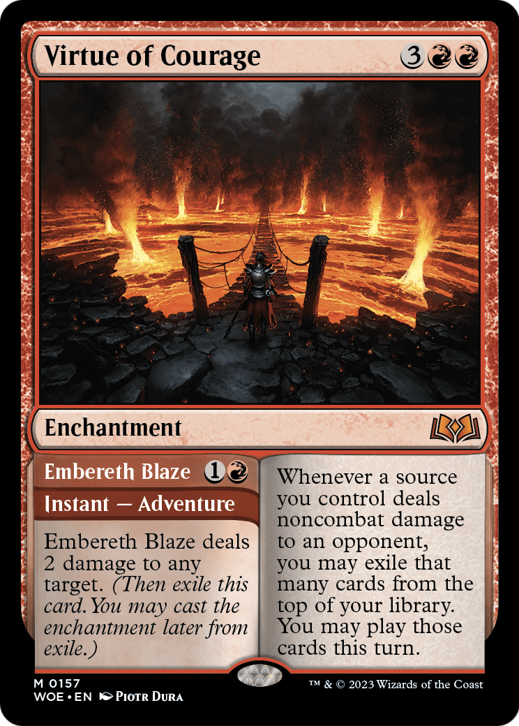 Virtue of Courage (WOE-157) [Wilds of Eldraine]