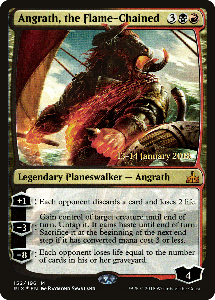 Angrath, the Flame-Chained (PRE-152S) [Rivals of Ixalan Promos] Foil