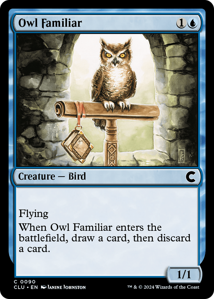 Owl Familiar (CLU-090) [Ravnica: Clue Edition]
