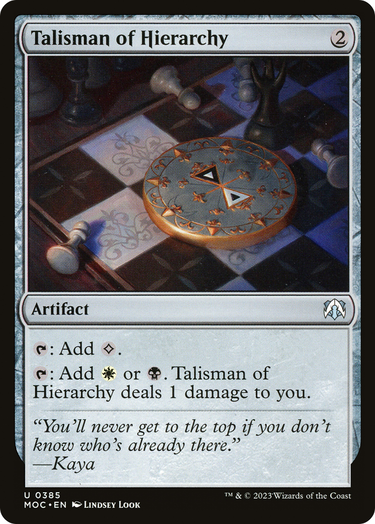 Talisman of Hierarchy (MOC-385) [March of the Machine Commander]