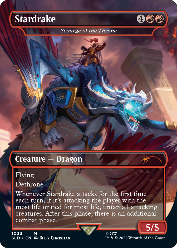 Stardrake - Scourge of the Throne (Borderless) (SLD-1033) (Borderless) [Secret Lair Drop]