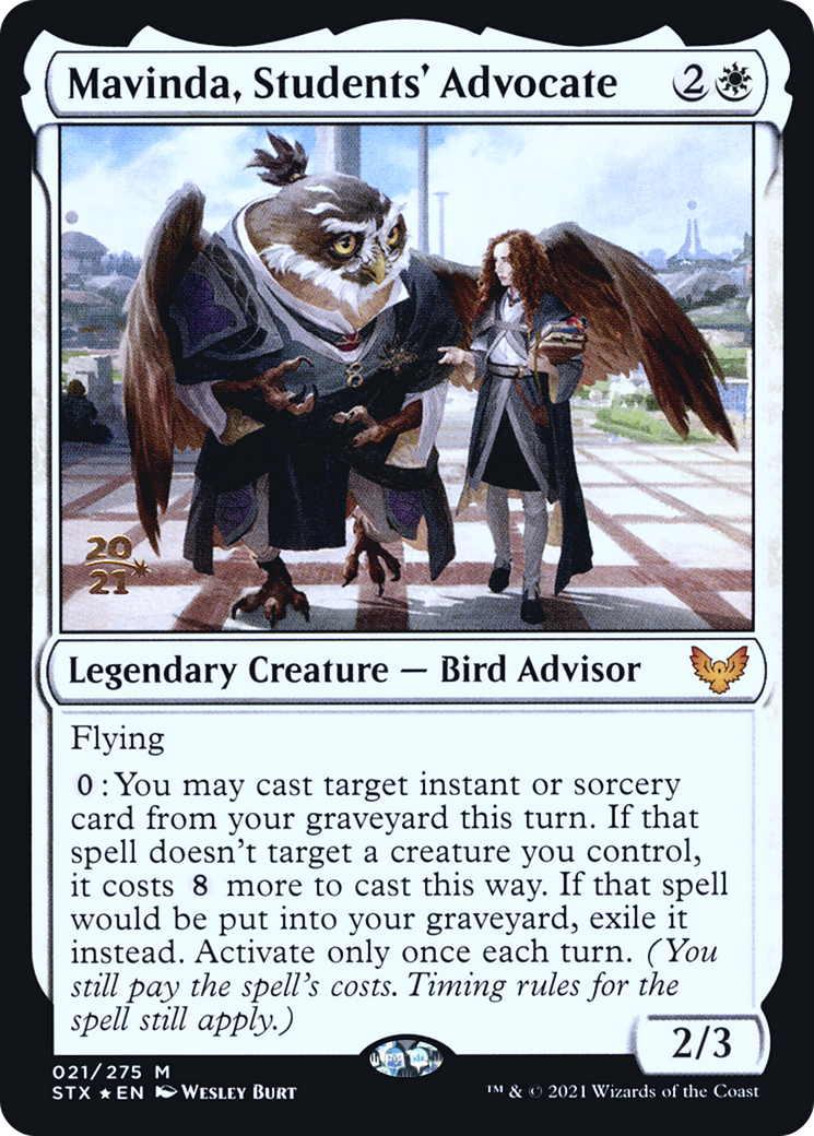 Mavinda, Students' Advocate (PRE-21S) [Strixhaven: School of Mages Promos] Foil