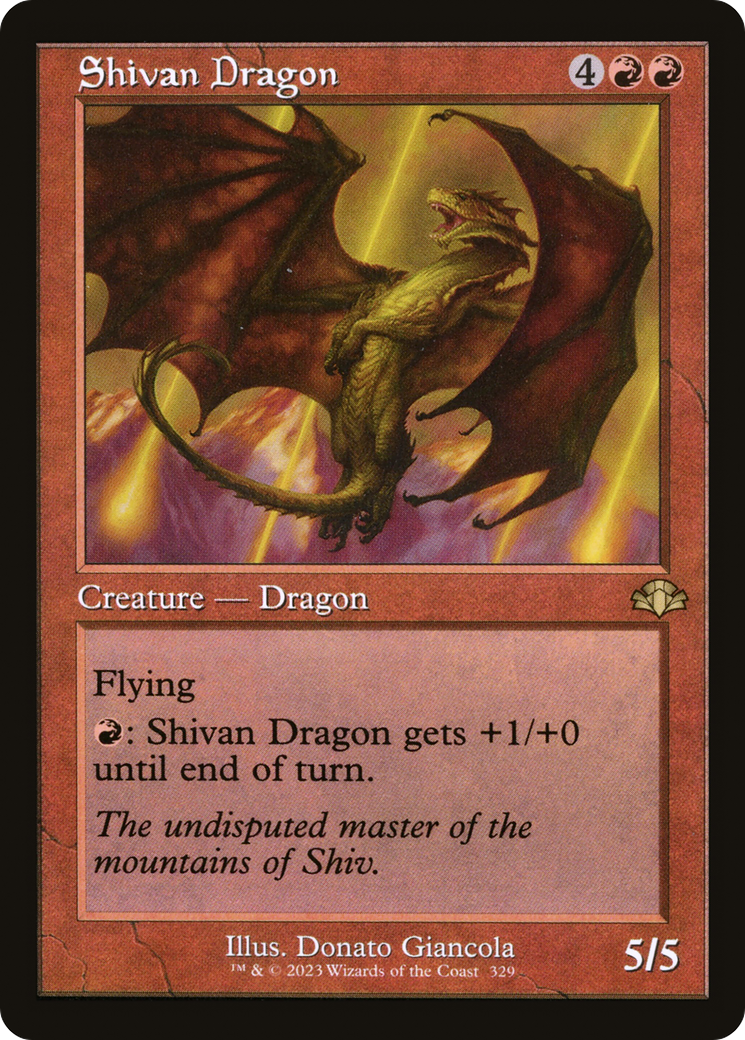 Shivan Dragon (DMR-329) [Dominaria Remastered] Foil