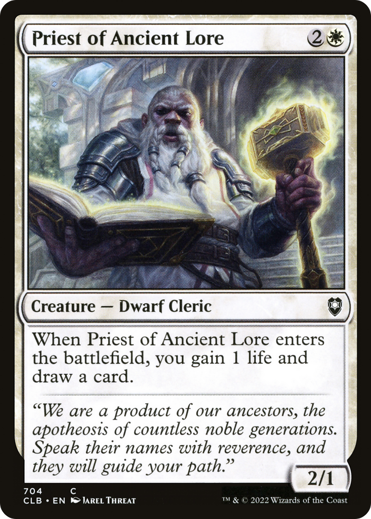Priest of Ancient Lore (CLB-704) [Commander Legends: Battle for Baldur's Gate]