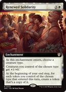 Renewed Solidarity (DRC-023) [Commander: Aetherdrift]: (enchantment, Extended Art)