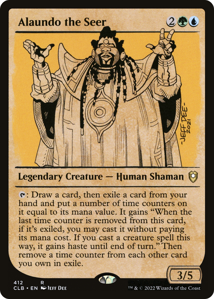 Alaundo the Seer (CLB-412) [Commander Legends: Battle for Baldur's Gate]: (Showcase) Foil