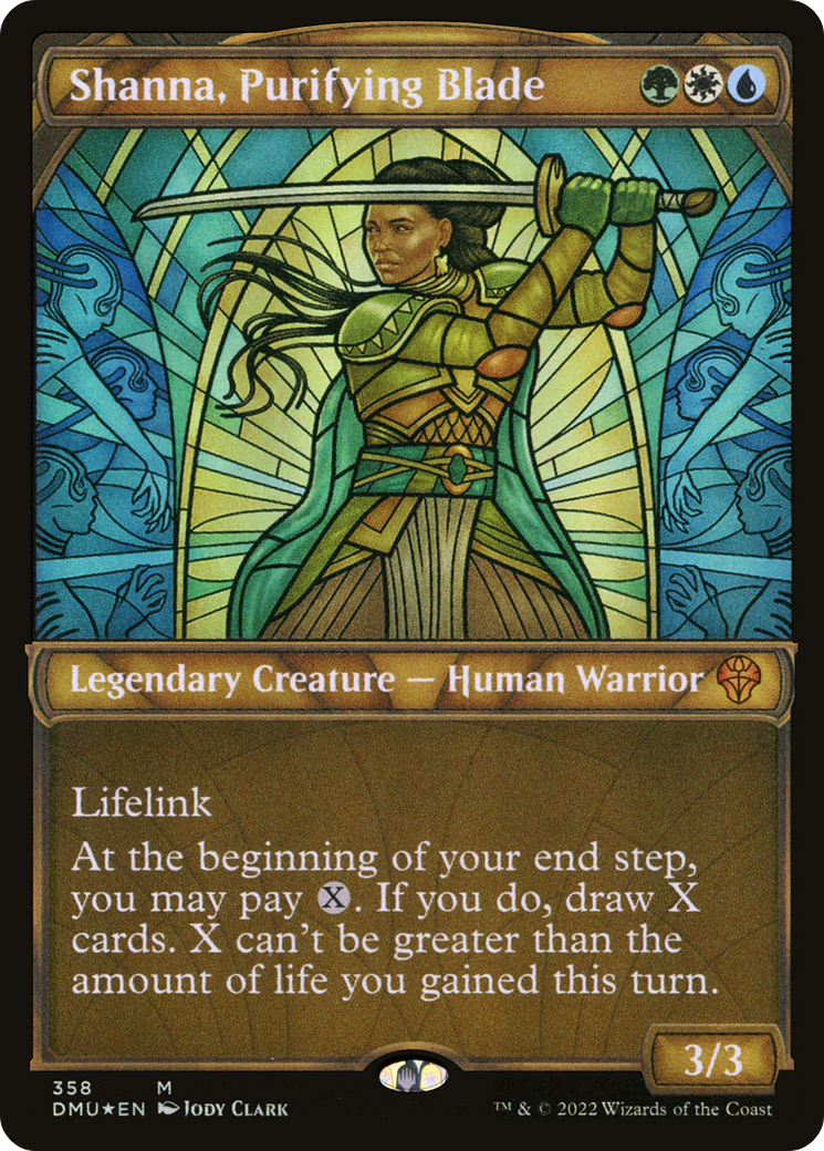 Shanna, Purifying Blade (Textured Foil) (DMU-358) (Showcase) [Dominaria United] Foil