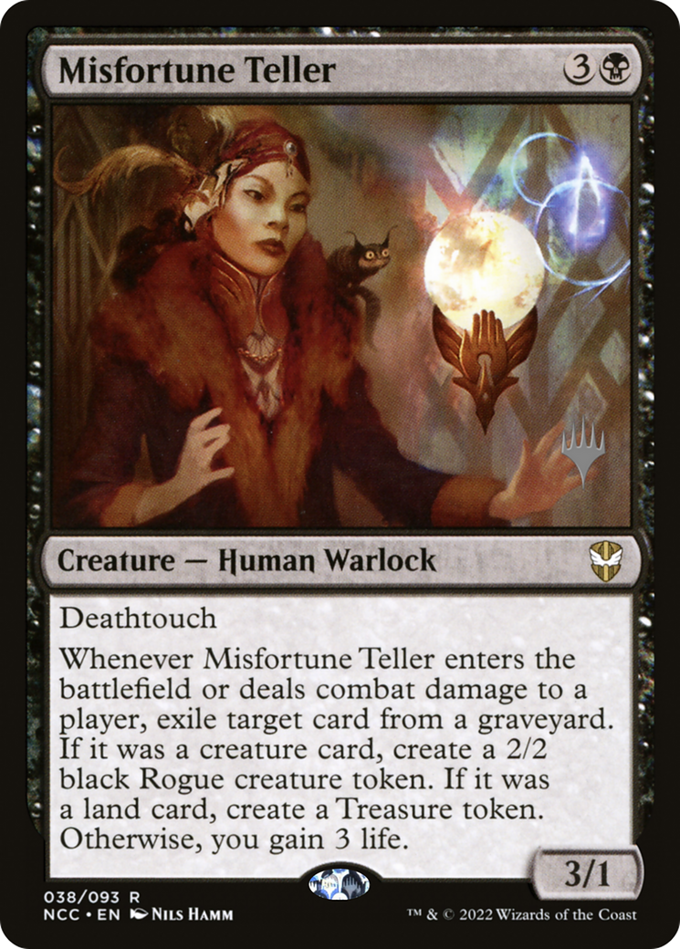 Misfortune Teller (PPSNC-38P) [New Capenna Commander Promos] Foil